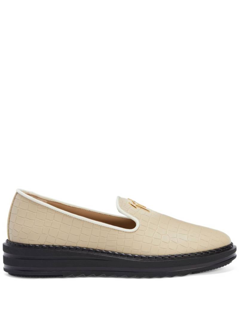 Giuseppe Zanotti Tim leather loafers - Neutrals von Giuseppe Zanotti