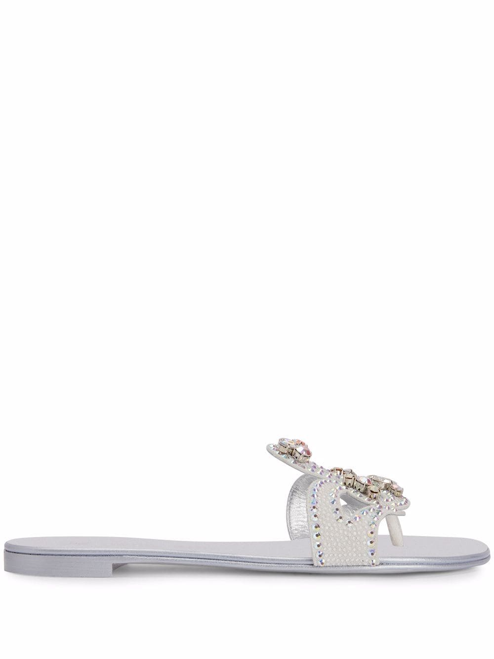 Giuseppe Zanotti Turchesite flat sandals - Silver von Giuseppe Zanotti