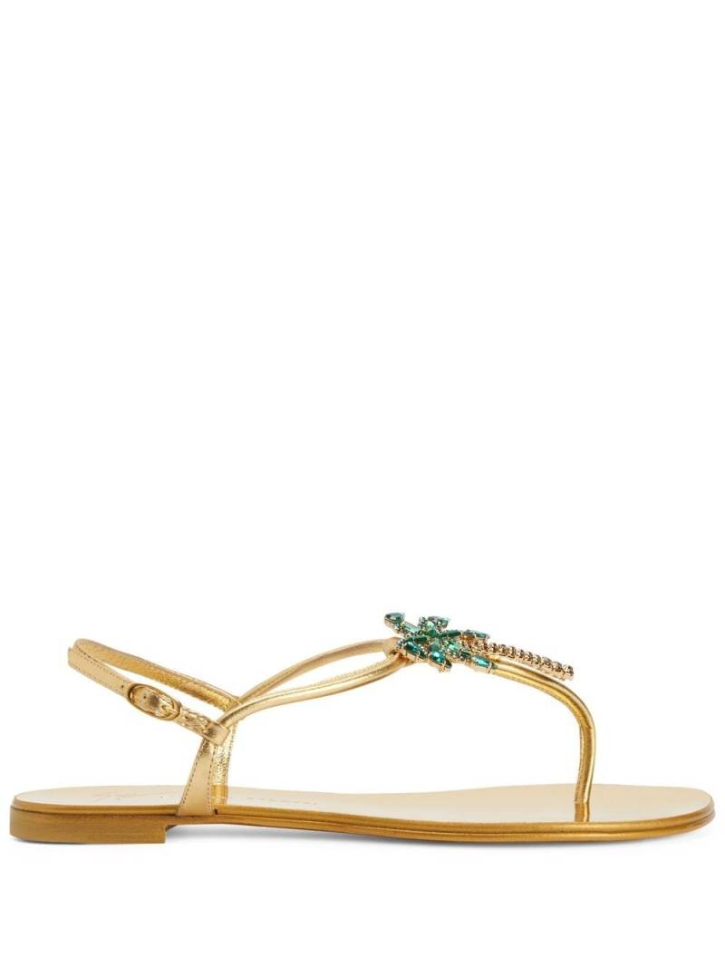 Giuseppe Zanotti Venice Beach flat sandals - Gold von Giuseppe Zanotti