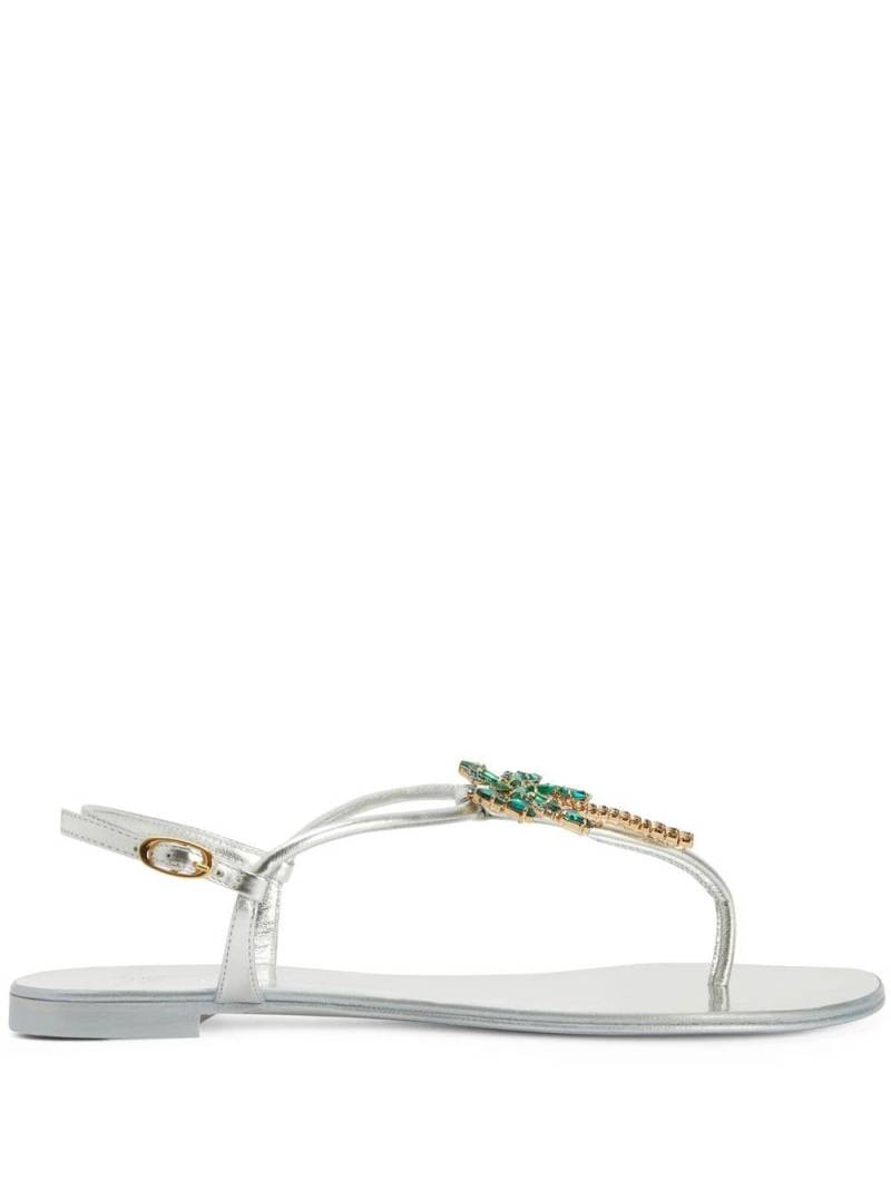 Giuseppe Zanotti Venice Beach flat sandals - Silver von Giuseppe Zanotti