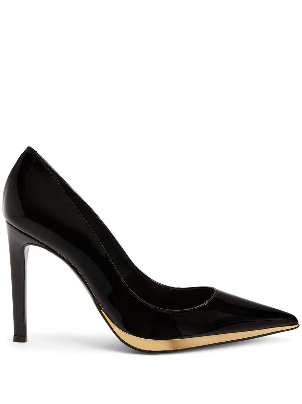 Giuseppe Zanotti Virgyn 105mm patent-finish leather pumps - Black von Giuseppe Zanotti