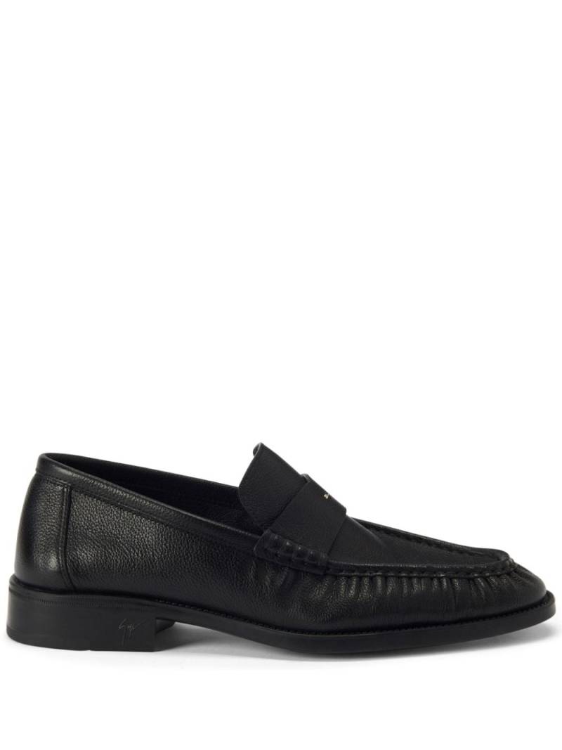 Giuseppe Zanotti Weeston almond-toe leather loafers - Black von Giuseppe Zanotti