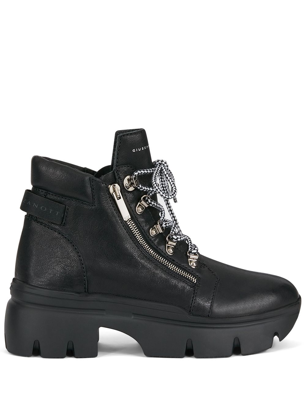 Giuseppe Zanotti chunky sole lace-up boots - Black von Giuseppe Zanotti