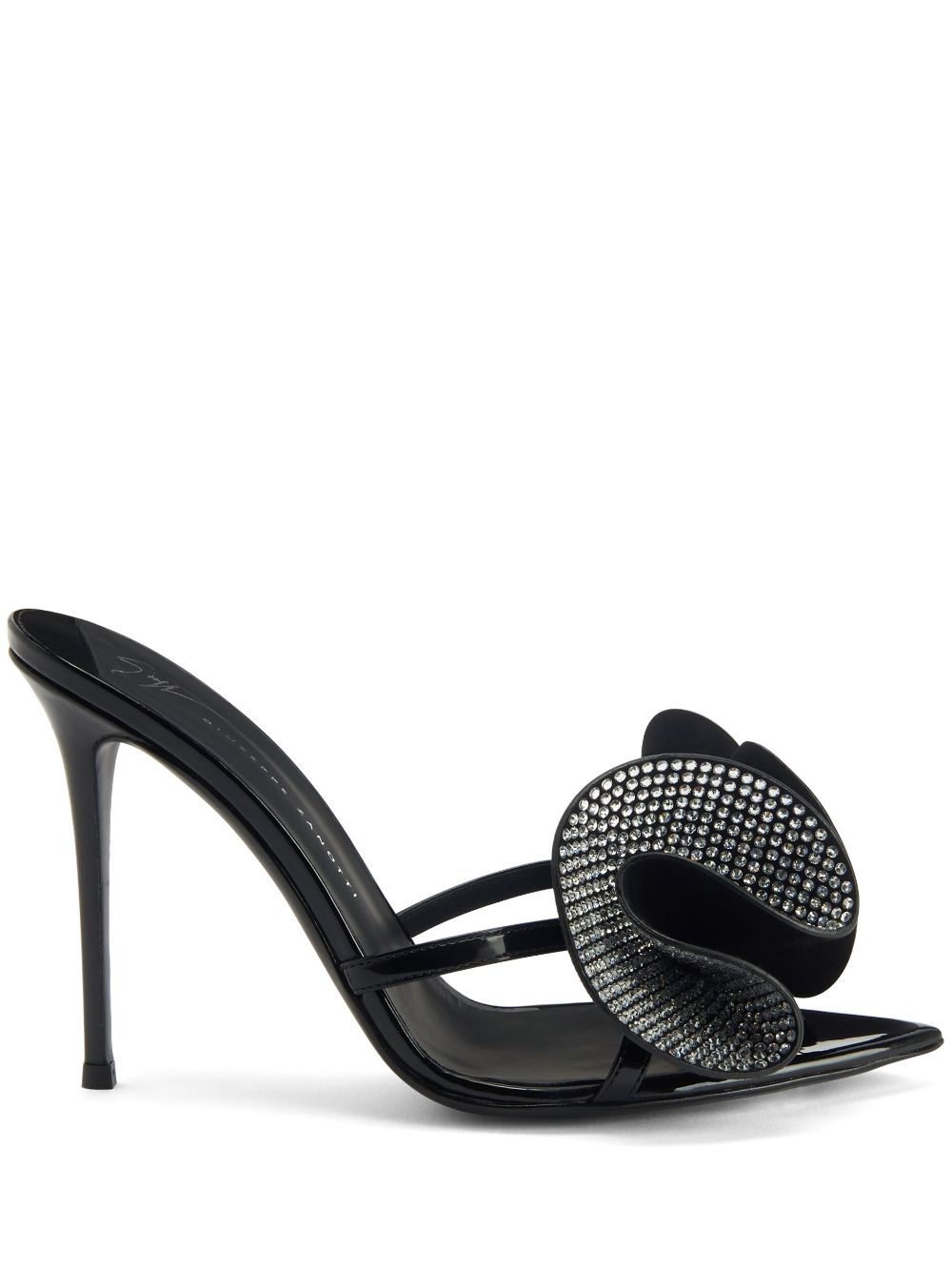 Giuseppe Zanotti crystal-embellished appliqué-detail mules - Black von Giuseppe Zanotti