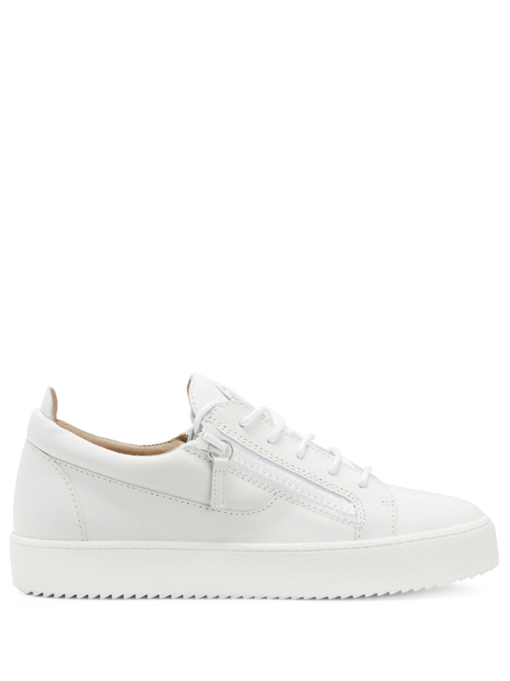 Giuseppe Zanotti embossed-logo calf leather sneakers - White von Giuseppe Zanotti