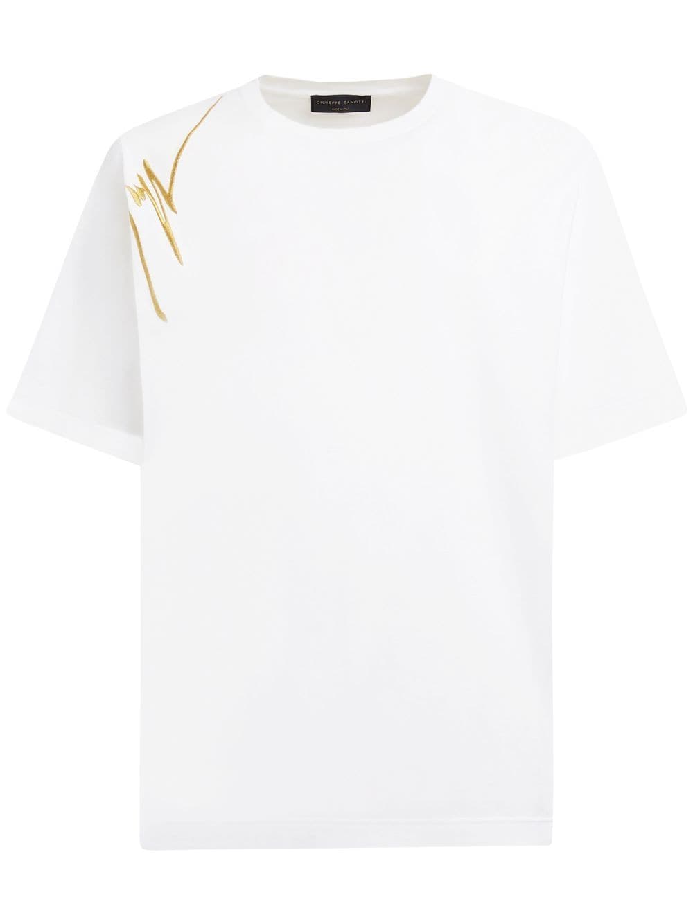 Giuseppe Zanotti embroidered-logo cotton T-Shirt - White von Giuseppe Zanotti