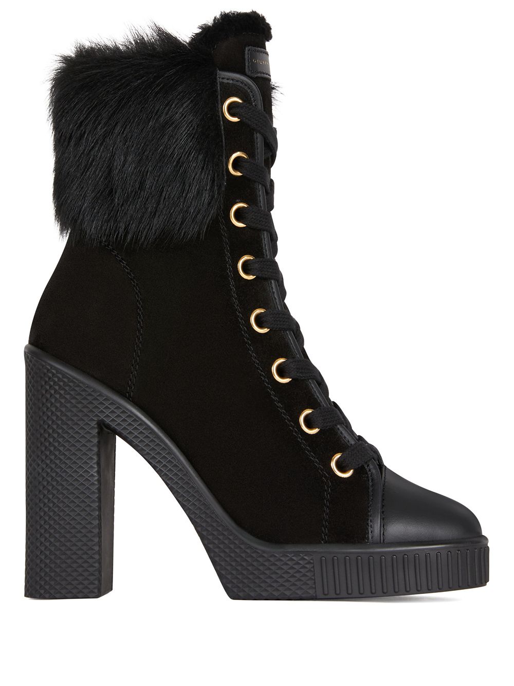 Giuseppe Zanotti fur-shearling trim boots - Black von Giuseppe Zanotti