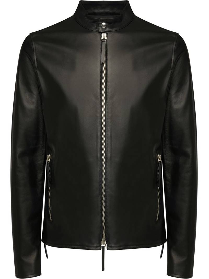 Giuseppe Zanotti leather zip-up jacket - Black von Giuseppe Zanotti