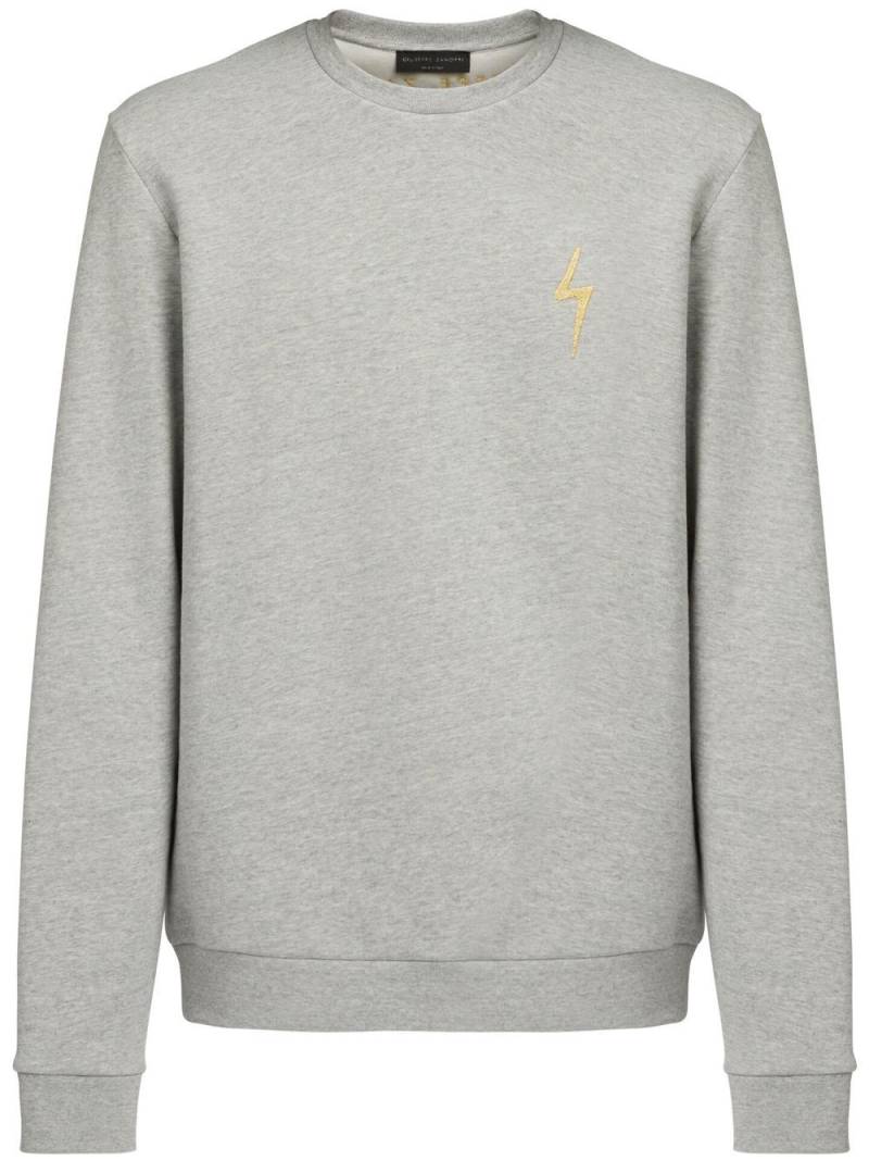 Giuseppe Zanotti logo cotton sweatshirt - Grey von Giuseppe Zanotti