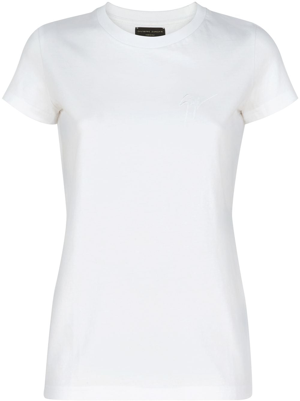 Giuseppe Zanotti logo embroidered cotton T-shirt - White von Giuseppe Zanotti