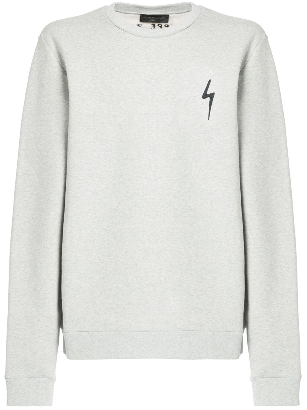 Giuseppe Zanotti logo-embroidered cotton sweatshirt - Grey von Giuseppe Zanotti