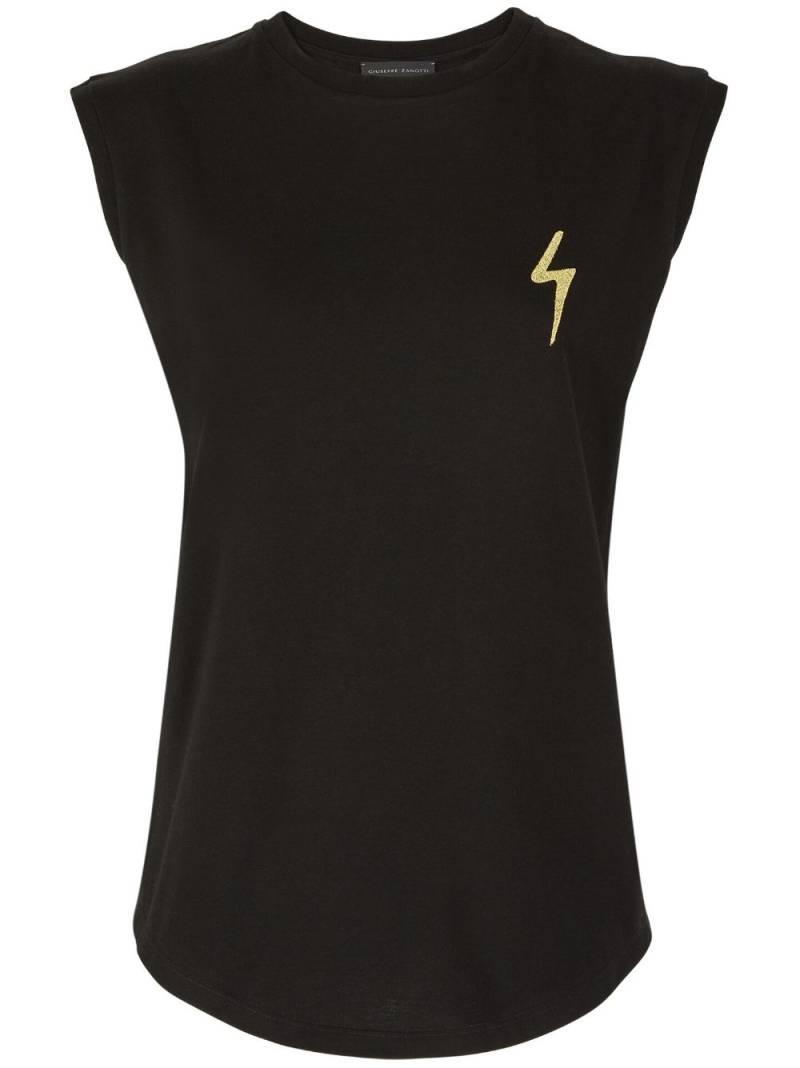 Giuseppe Zanotti logo-embroidered cotton tank top - Black von Giuseppe Zanotti