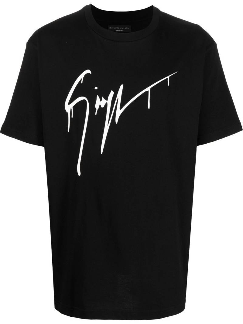 Giuseppe Zanotti logo-print cotton T-Shirt - Black von Giuseppe Zanotti