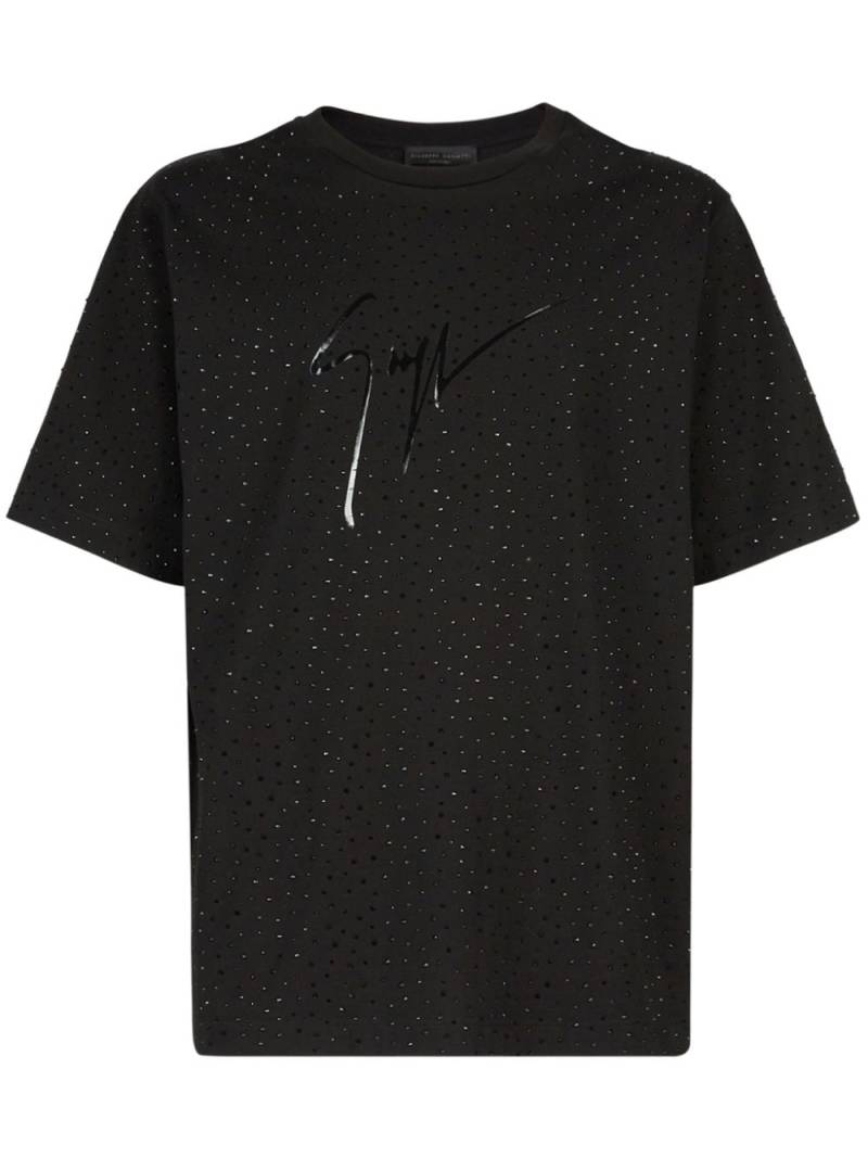 Giuseppe Zanotti logo-print cotton T-shirt - Black von Giuseppe Zanotti