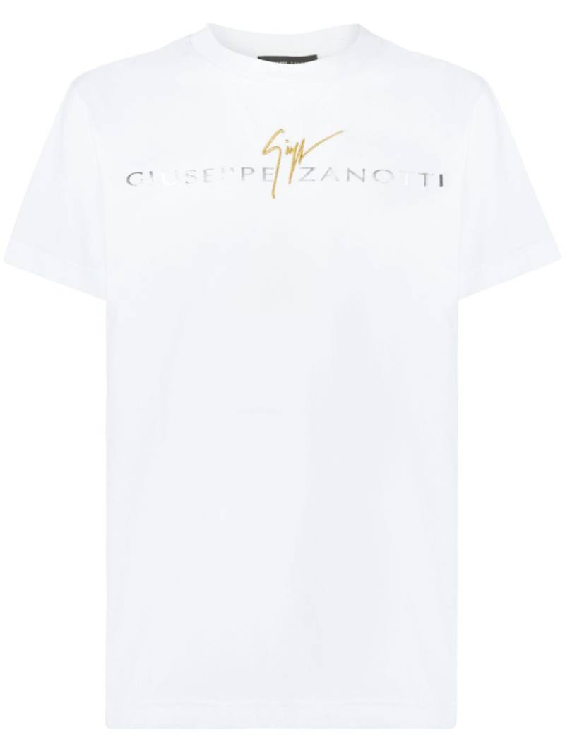 Giuseppe Zanotti logo-print cotton T-shirt - White von Giuseppe Zanotti