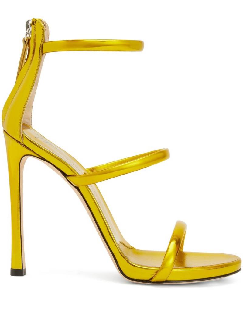 Giuseppe Zanotti metallic-effect high-heeled sandals - Yellow von Giuseppe Zanotti