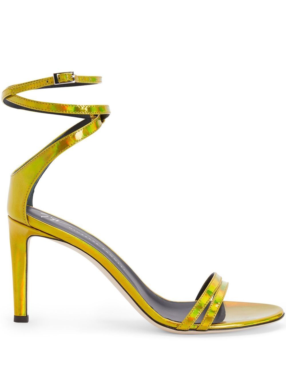 Giuseppe Zanotti metallic-finish stiletto sandals - Yellow von Giuseppe Zanotti