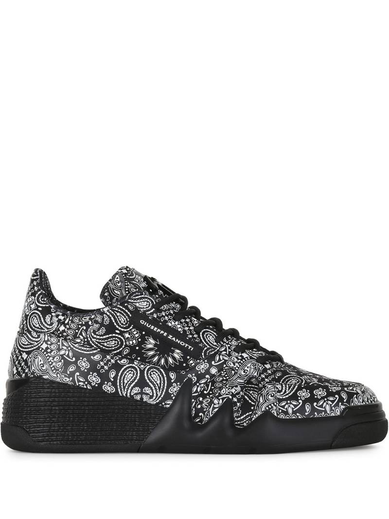 Giuseppe Zanotti paisley print sneakers - Black von Giuseppe Zanotti