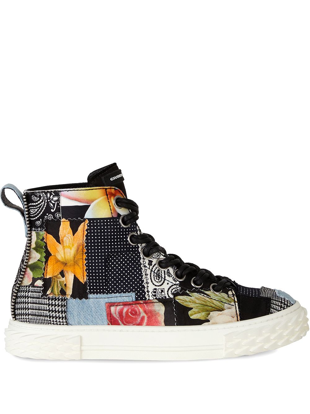 Giuseppe Zanotti patchwork high-top sneakers - Black von Giuseppe Zanotti