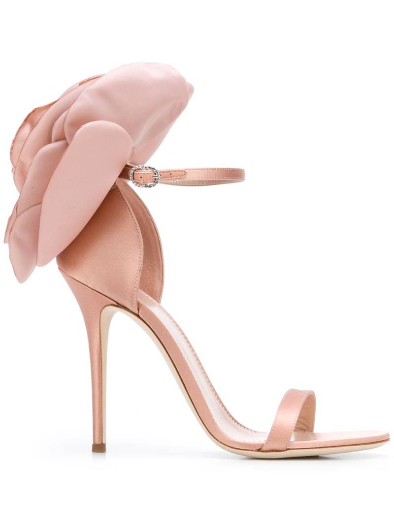 Giuseppe Zanotti peony appliqué sandals - Pink von Giuseppe Zanotti