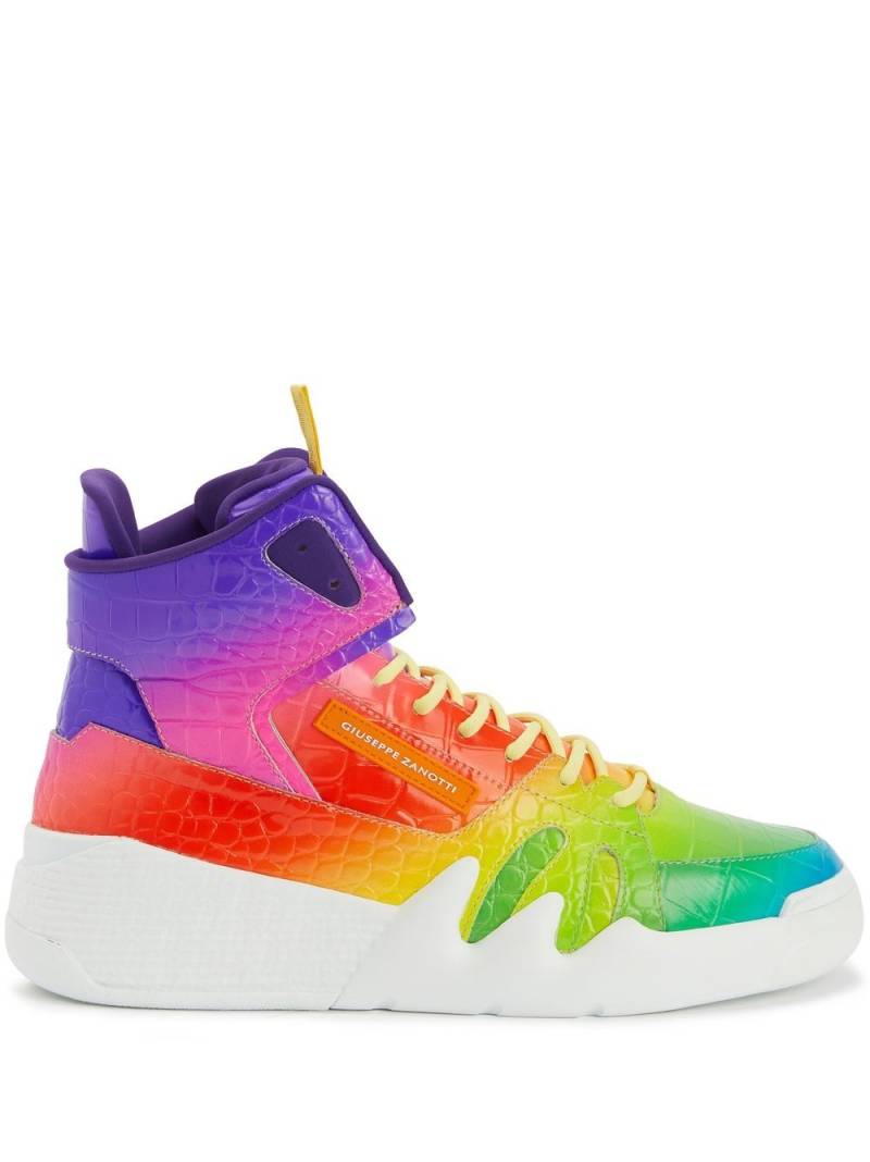 Giuseppe Zanotti rainbow high top sneakers - Yellow von Giuseppe Zanotti