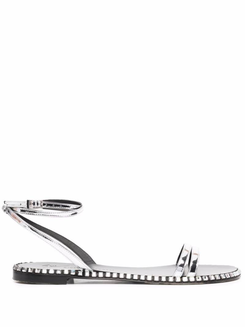 Giuseppe Zanotti rhinestone-embellished flat sandals - Silver von Giuseppe Zanotti