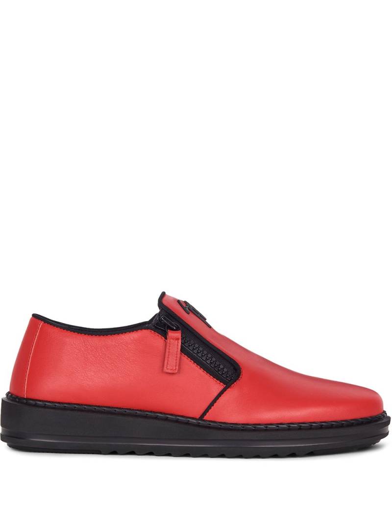 Giuseppe Zanotti side zip slip-on sneakers - Red von Giuseppe Zanotti