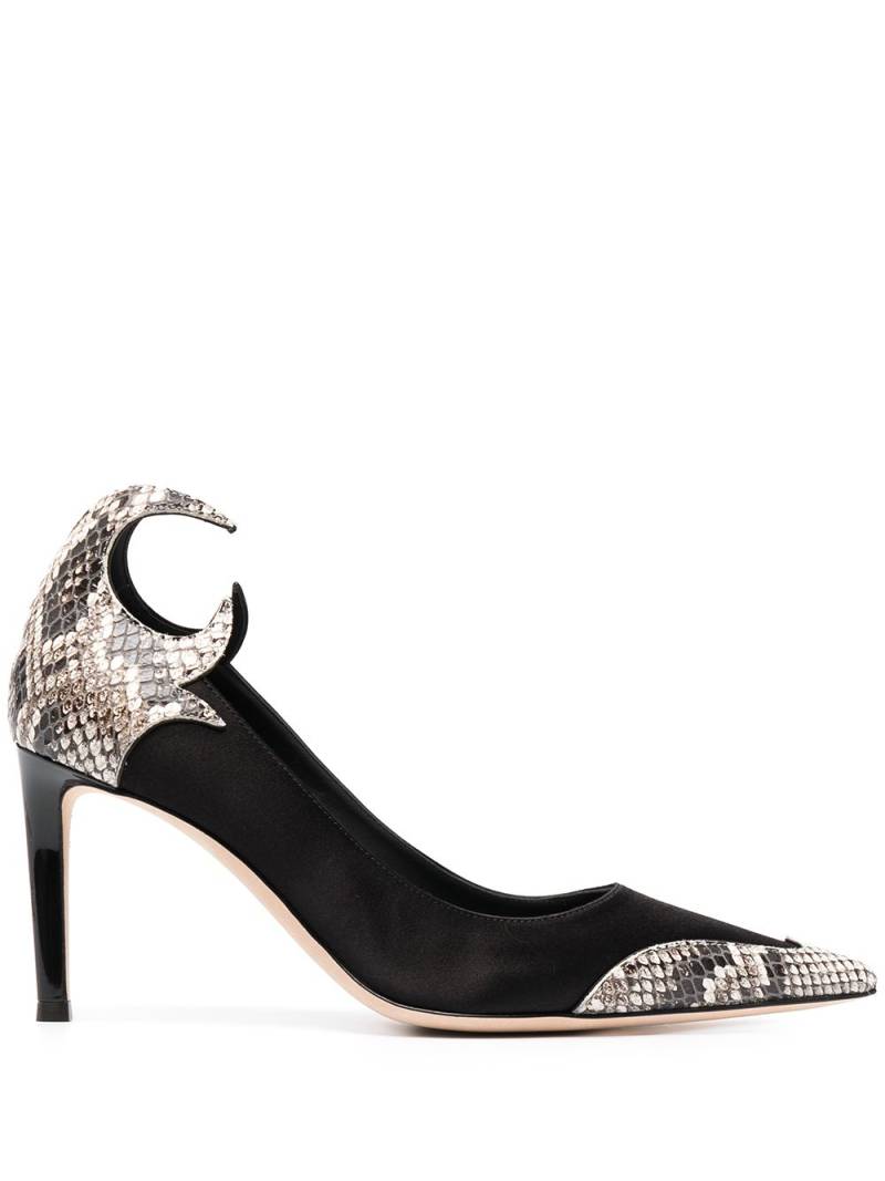 Giuseppe Zanotti snakeskin detail pumps - Black von Giuseppe Zanotti