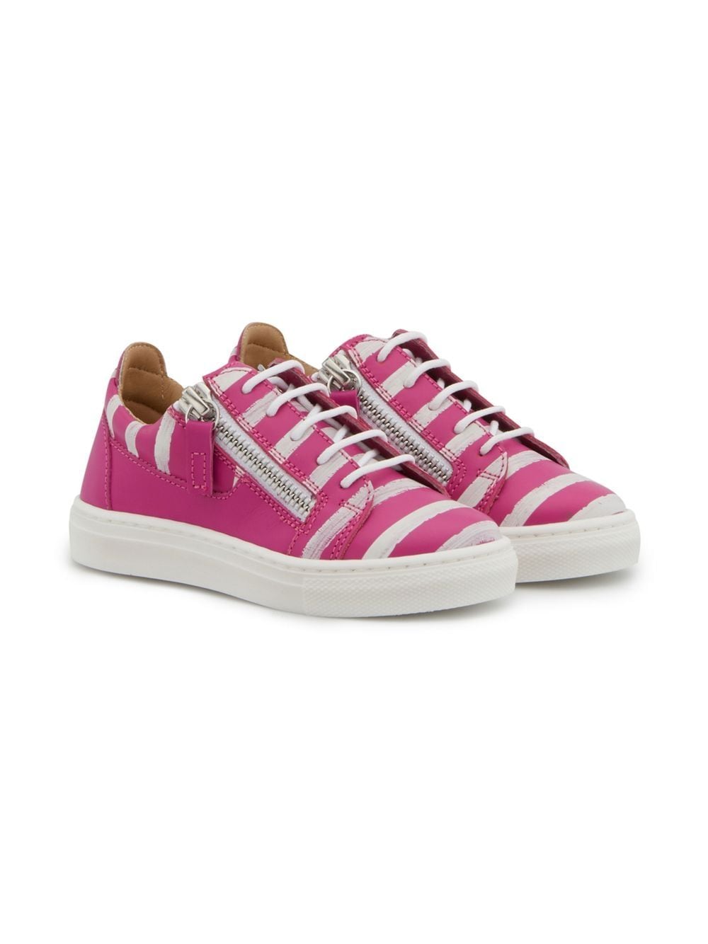 Giuseppe Zanotti stripe-detail leather sneakers - Pink von Giuseppe Zanotti