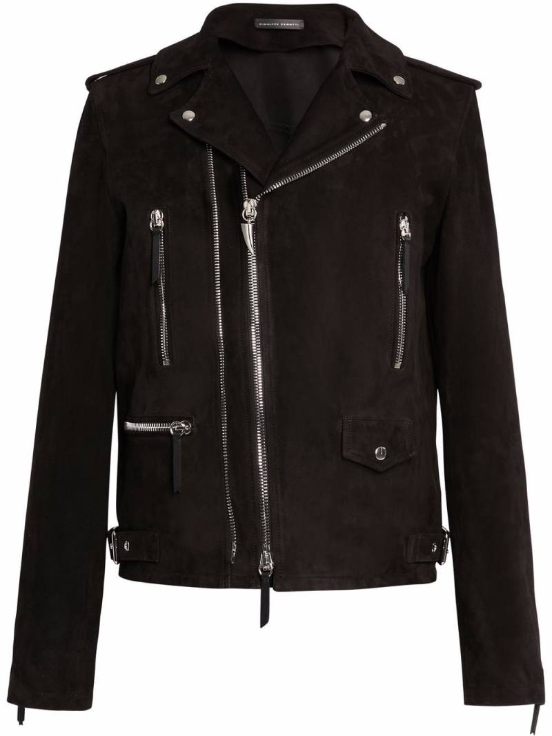 Giuseppe Zanotti suede biker jacket - Black von Giuseppe Zanotti