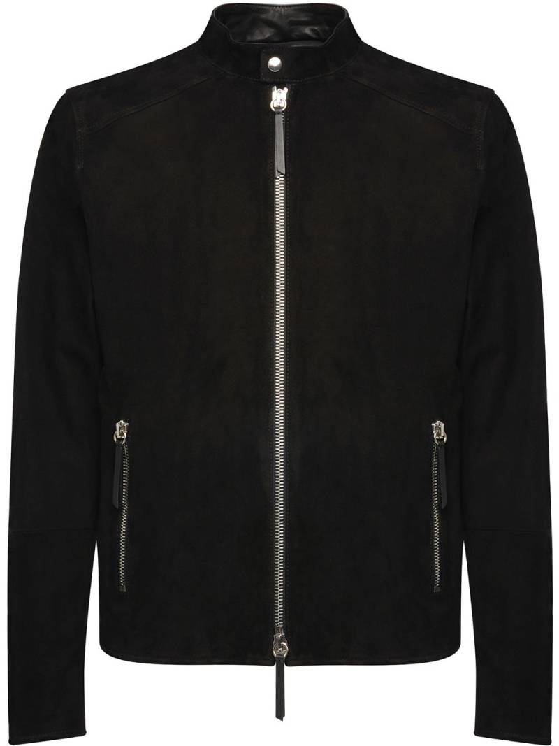 Giuseppe Zanotti suede zip-up jacket - Black von Giuseppe Zanotti