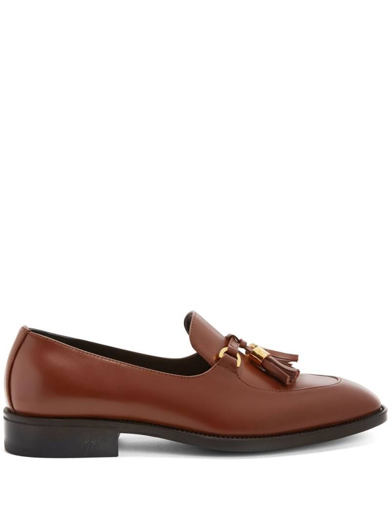 Giuseppe Zanotti tassel leather loafers - Brown von Giuseppe Zanotti