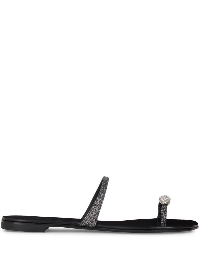 Giuseppe Zanotti toe-strap leather sandals - Grey von Giuseppe Zanotti