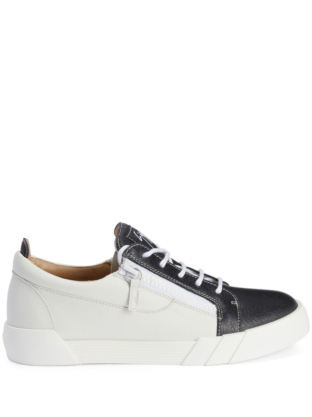 Giuseppe Zanotti zip-up leather sneakers - White von Giuseppe Zanotti