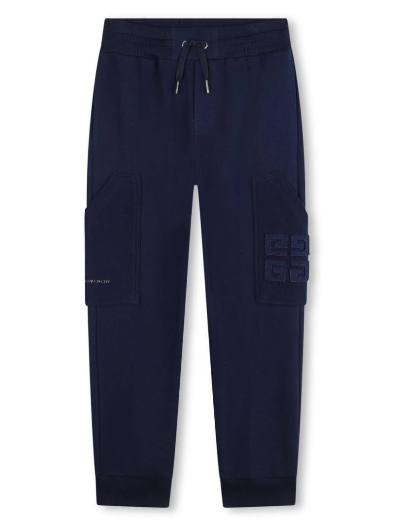 Givenchy Kids 4G cotton-blend trousers - Blue von Givenchy Kids