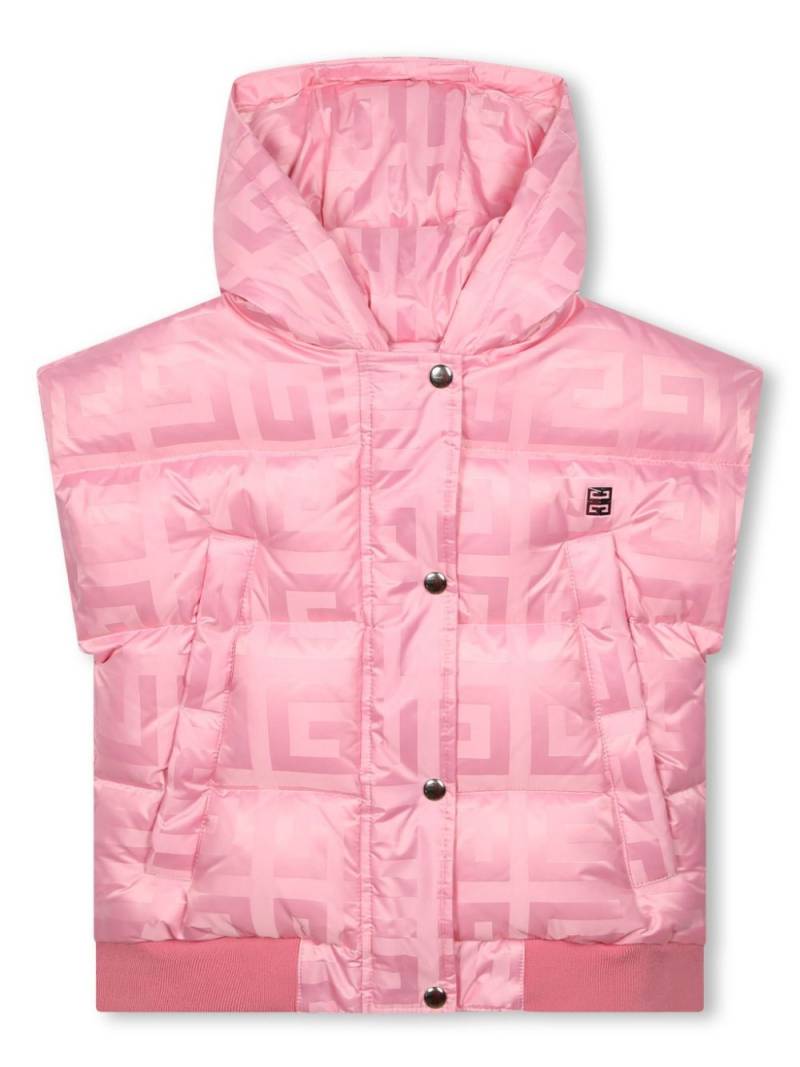 Givenchy Kids 4G-jacquard down gilet - Pink von Givenchy Kids