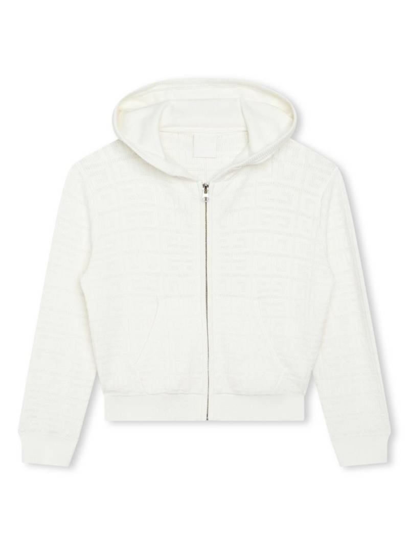 Givenchy Kids 4G-jacquard hooded jacket - White von Givenchy Kids