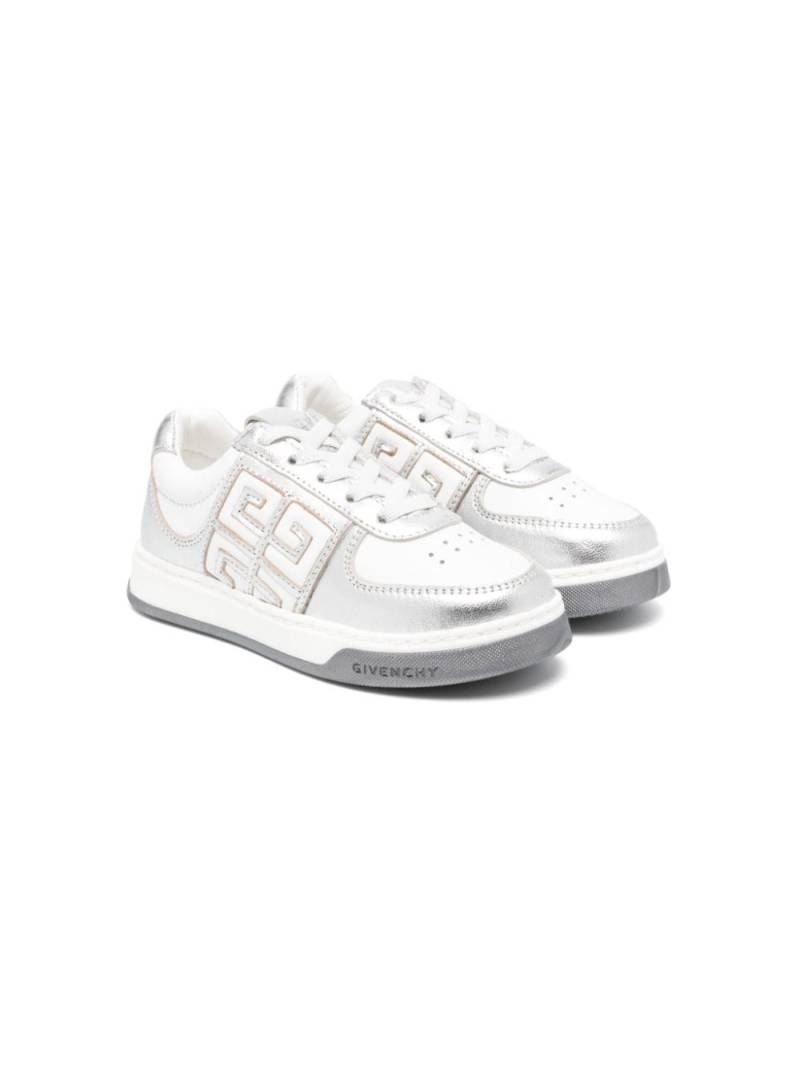 Givenchy Kids 4G leather sneakers - Grey von Givenchy Kids