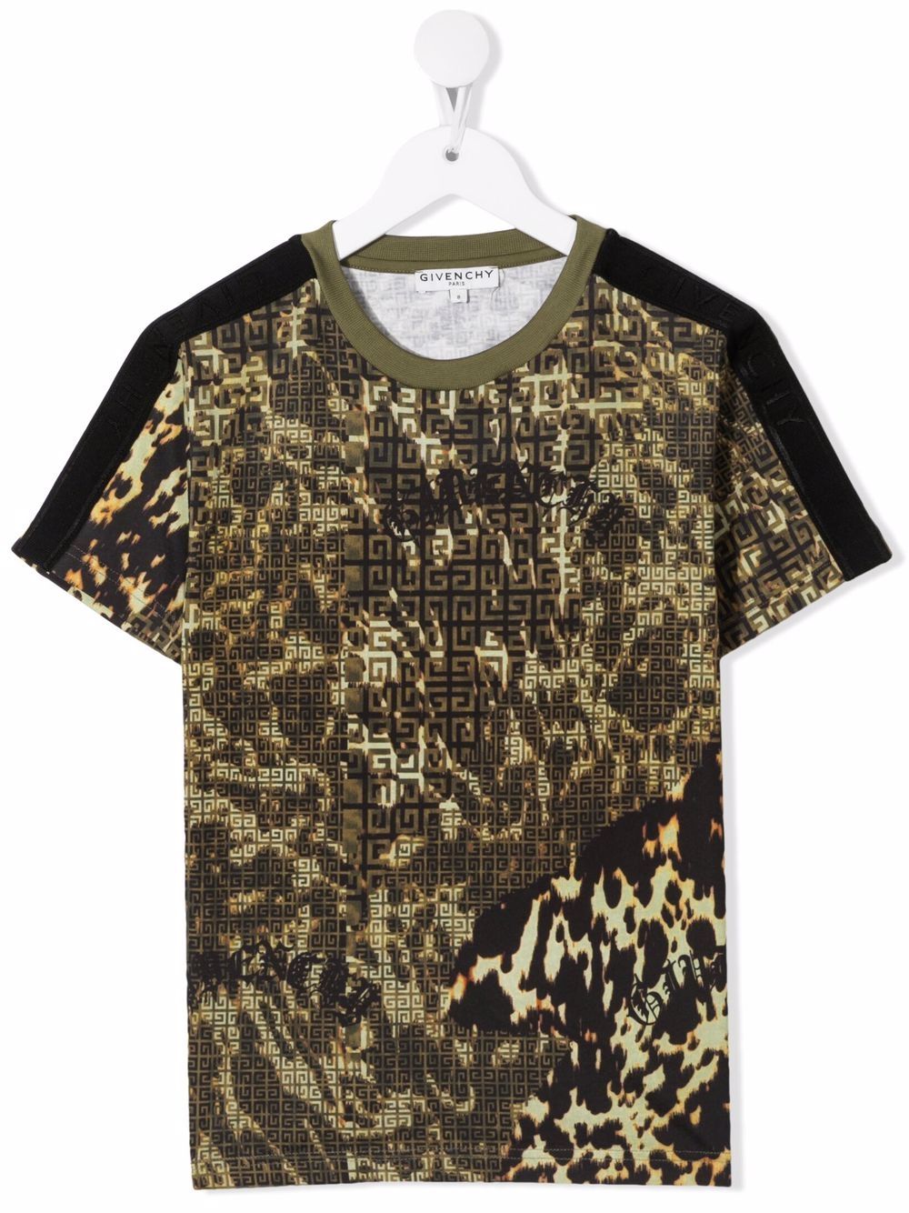 Givenchy Kids 4G-logo camouflage T-shirt - Green von Givenchy Kids