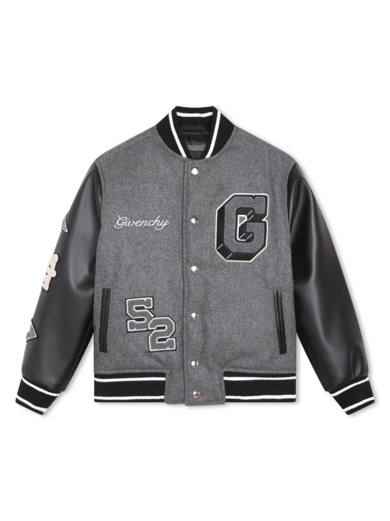 Givenchy Kids 4G motif-appliqué bomber jacket - Grey von Givenchy Kids