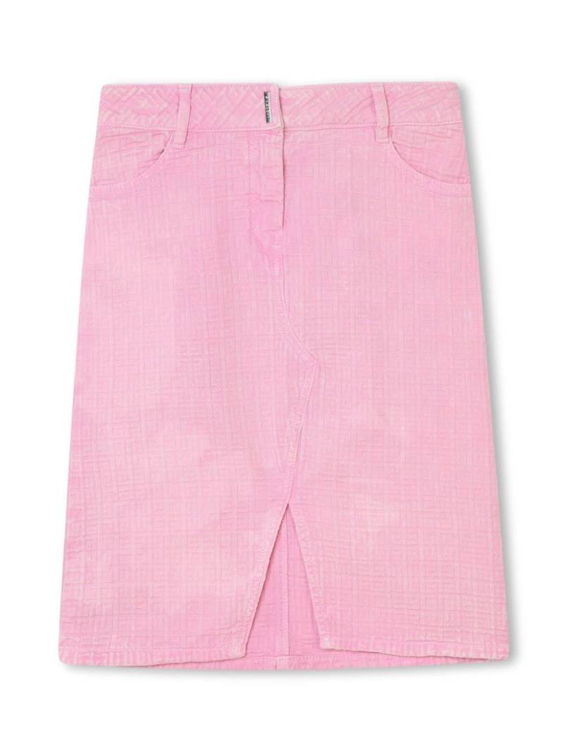 Givenchy Kids 4G-motif cotton skirt - Pink von Givenchy Kids