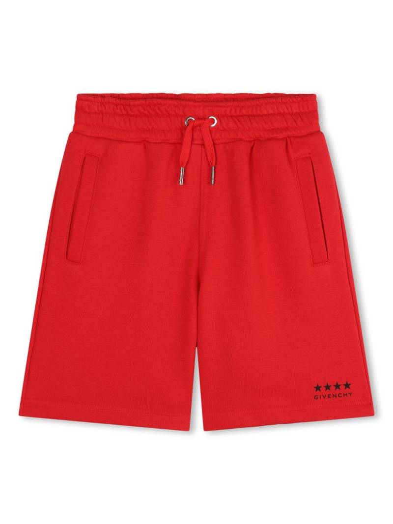 Givenchy Kids 4G-print cotton track shorts - Red von Givenchy Kids