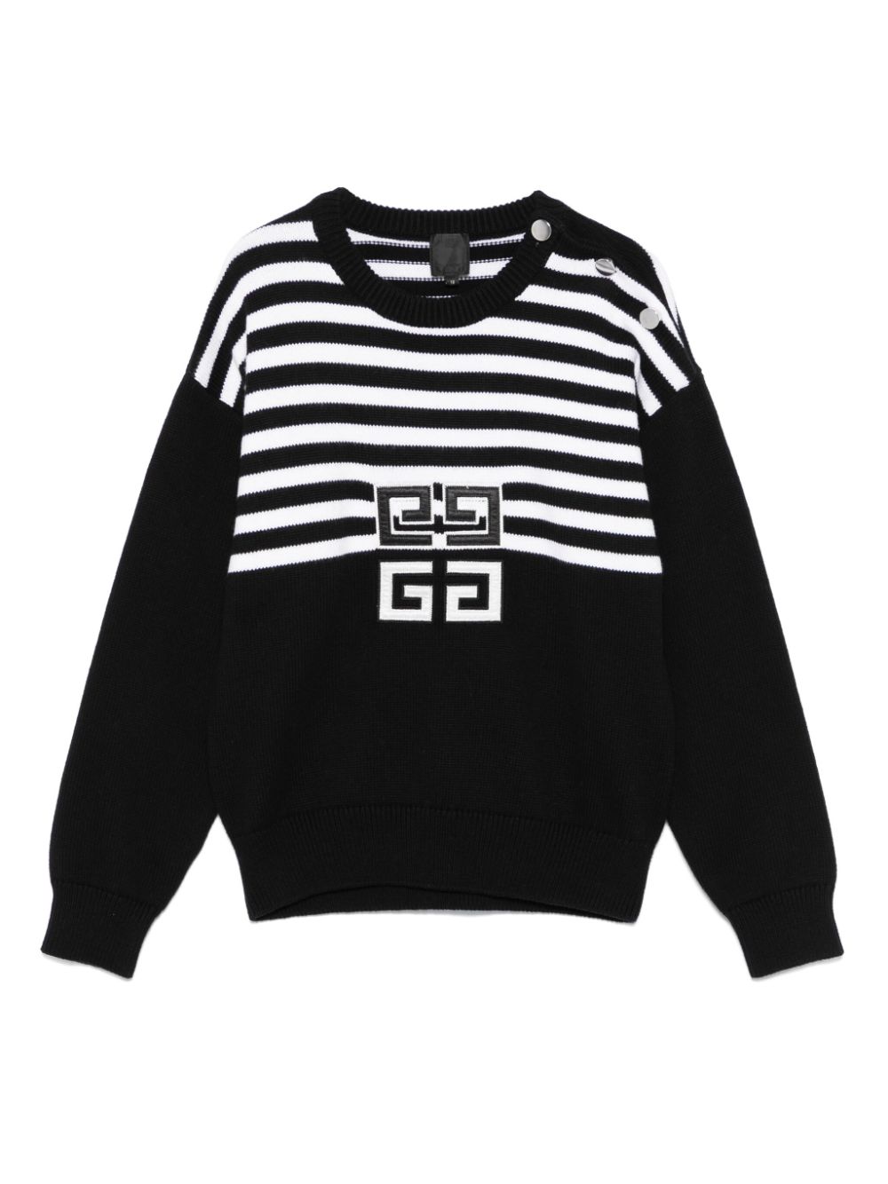 Givenchy Kids 4G striped sweater - Black von Givenchy Kids