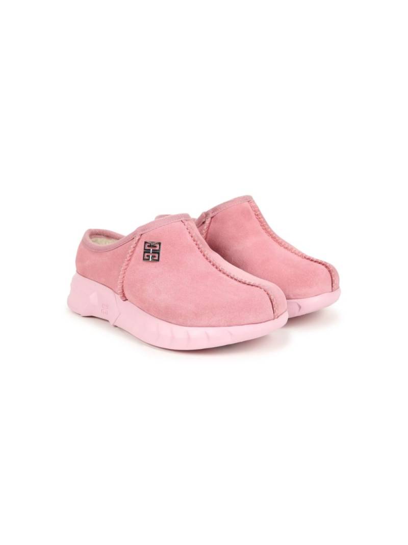 Givenchy Kids 4G suede mules - Pink von Givenchy Kids