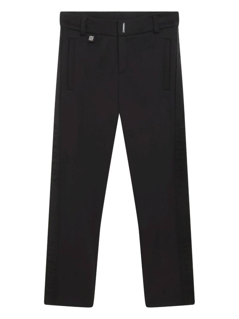 Givenchy Kids Ceremony logo-print trousers - Black von Givenchy Kids