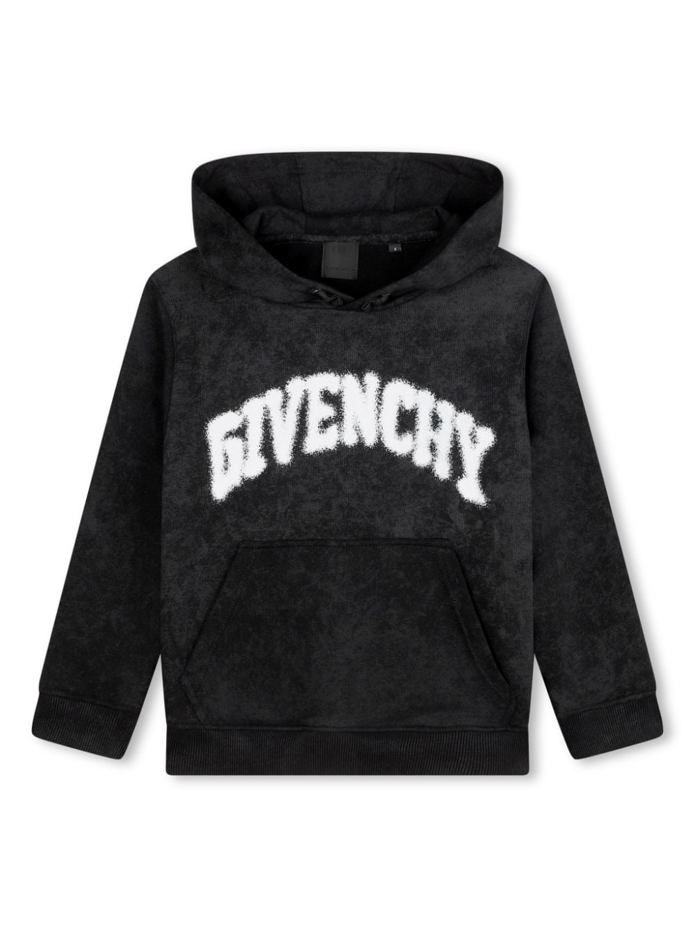 Givenchy Kids acid wash-print hoodie - Black von Givenchy Kids