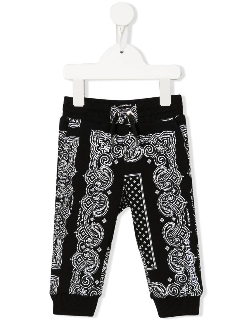 Givenchy Kids bandana-print track pants - Black von Givenchy Kids