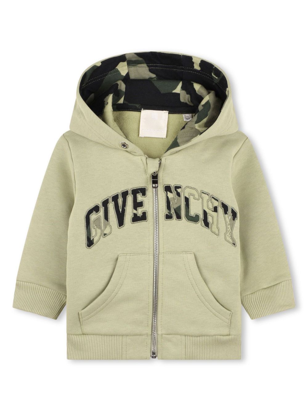 Givenchy Kids camouflage-print zip-up hoodie - Green von Givenchy Kids