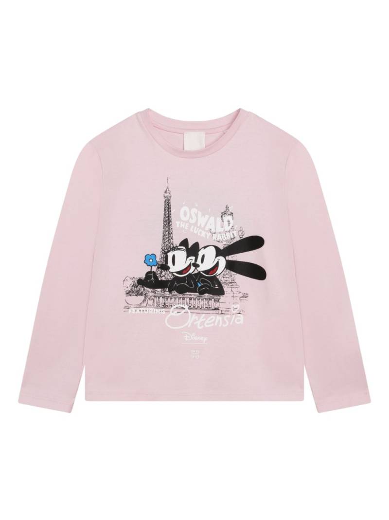 Givenchy Kids cartoon-print organic-cotton T-shirt - Pink von Givenchy Kids