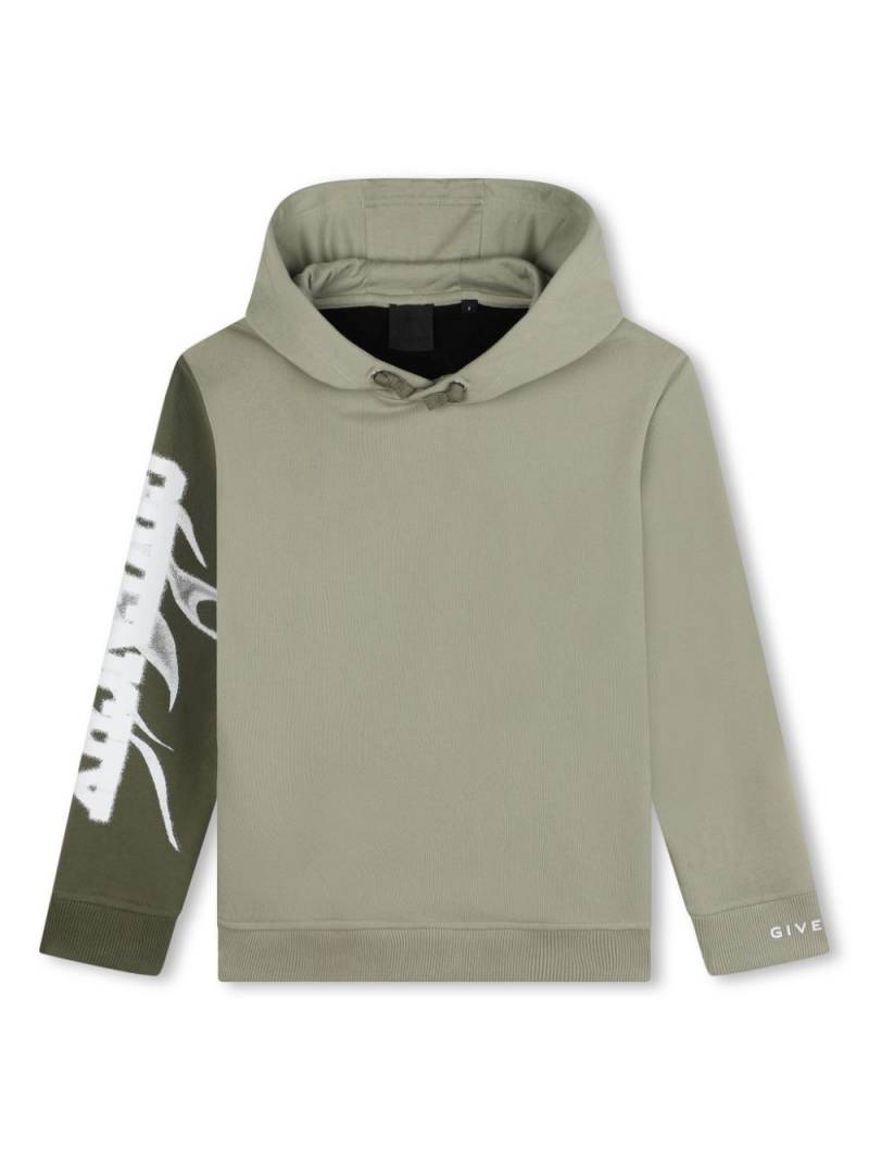 Givenchy Kids colour-block jersey hoodie - Green von Givenchy Kids